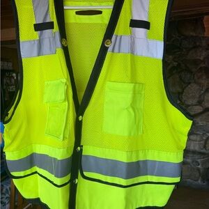 High-Visibility Safety Vest - Neon Yellow with Reflective Stripes